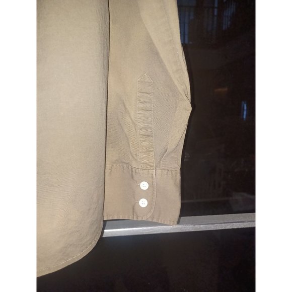 Haberdashery Women's Button-Up Blouse Large Brown Long Sleeve - Picture 2 of 3